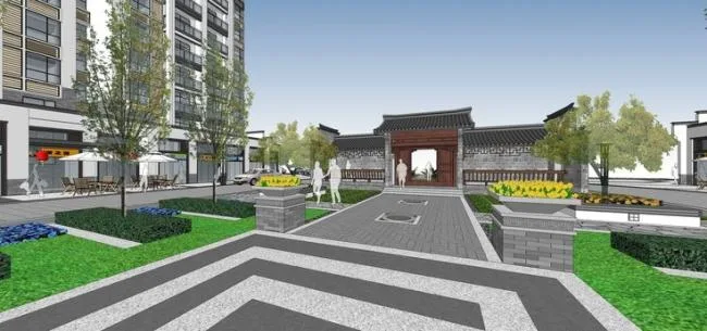 Sketchup Residential Model | High rise residential community, Chinese style, residential building