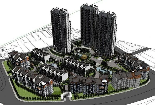 Sketchup Landscape Model | Residential Landscape, Residential Landscape, Chinese Style