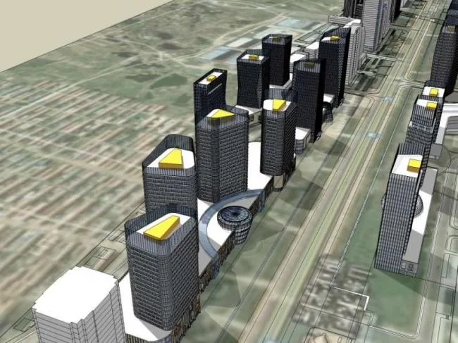 Sketchup Complex Model | Super high-rise complex, office building, ground floor commercial, hotel, apartment, residential, modern style