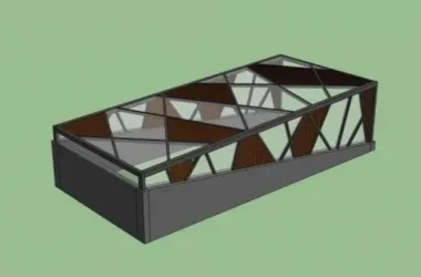 SketchUp Material Model: Garage Entrance Components and Materials-BIM WORLD