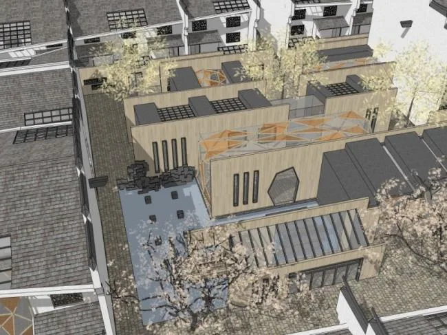 Sketchup Residential Model | Multi story Residence, Oriental Neoclassical, Modern Chinese Style