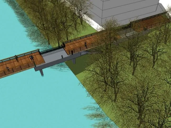 Sketchup Landscape Model | Park Landscape, Waterfront Landscape, Modern Style