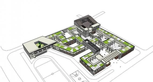 Modern Multi-Story Primary and Secondary School Building Models in SketchUp