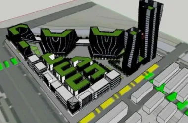 Modern Multi-Story Office Building Model in SketchUp-BIM WORLD