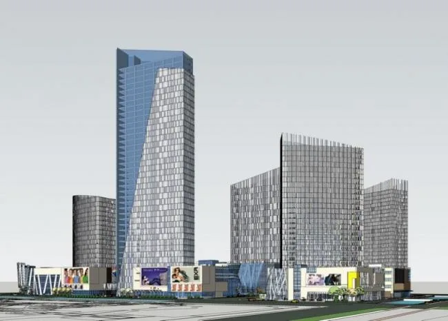 Sketchup Complex Model | Multi story Commercial Complex, Super high-rise Office Building, Modern Style