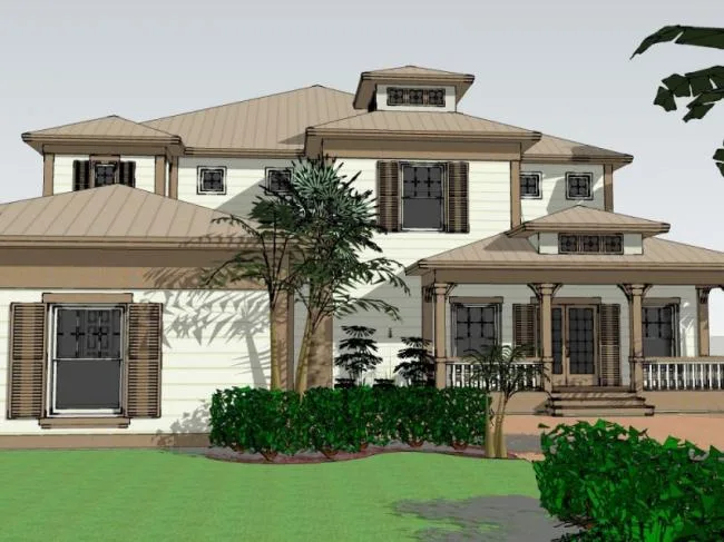 Sketchup Villa Model | Solo Villa, Modern Style