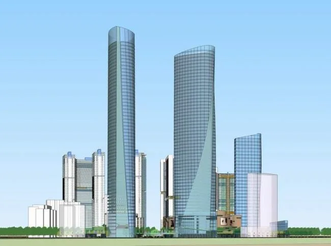 Sketchup Complex Model | Super high-rise commercial complex, office building, high-rise residential building, modern style