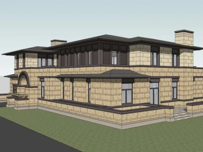 Sketchup Villa Model | Single Family Villa, Classical Style