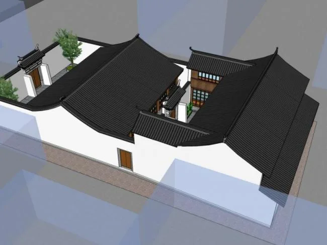 Sketchup Villa Model | Villa, Chinese Style