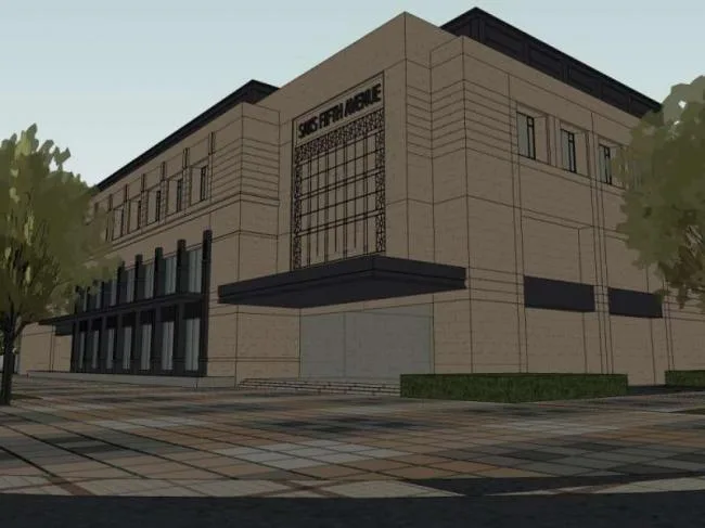 Sketchup Business Model | Multi story Commercial Club, Modern Style
