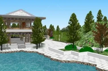 Sketchup Planning Model | Chinese Garden Park Planning, Chinese Style-BIM WORLD
