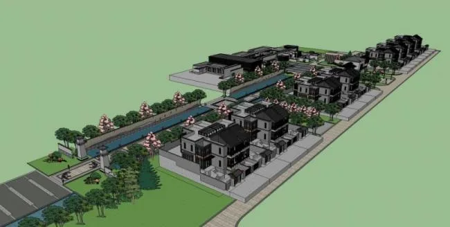 Sketchup Business Model | Multi story Club, Chinese Style