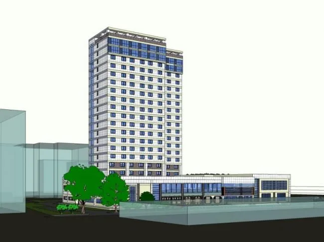 Sketchup Hotel Model | High rise Hotel, Modern Style