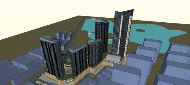 Sketchup Complex Model | Super High rise Urban Complex, High rise Office, Modern Style