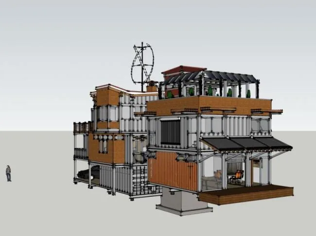 Sketchup Residential Model | Single Family Residence, Modern Style