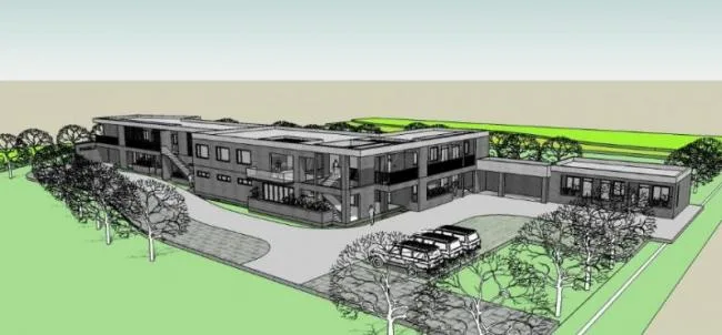 Sketchup Cultural Model | Multi story Activity Center, Cultural Architecture, Modern Style