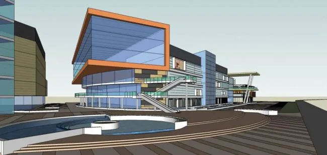 Sketchup Business Model | Multi story shopping mall, commercial building, modern style