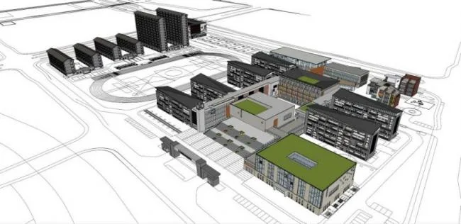 Sketchup School Model | Multi story School, Campus Educational Architecture, Modern Style