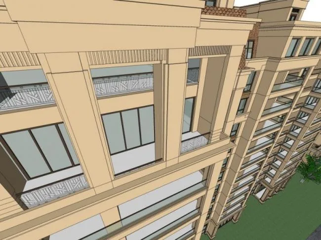 Sketchup Residential Model | Small and High rise Residential Buildings, Residential Buildings, Classical Style