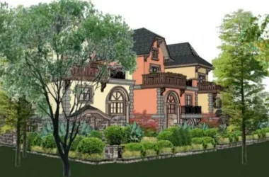 SketchUp Villa Model | Classical European Row Villa Design-BIM WORLD