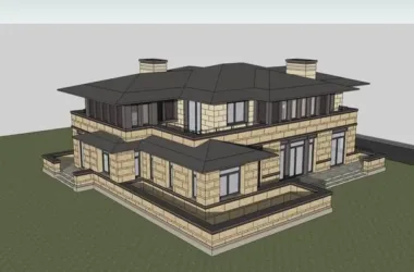 Classical Single-Family Villa Model in SketchUp-BIM WORLD