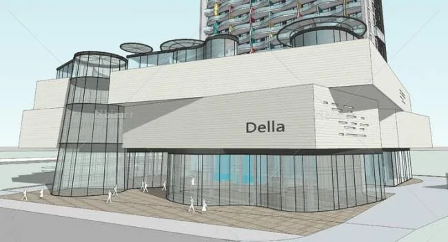 Sketchup Office Model | High rise office, office building, ground floor commercial, modern style