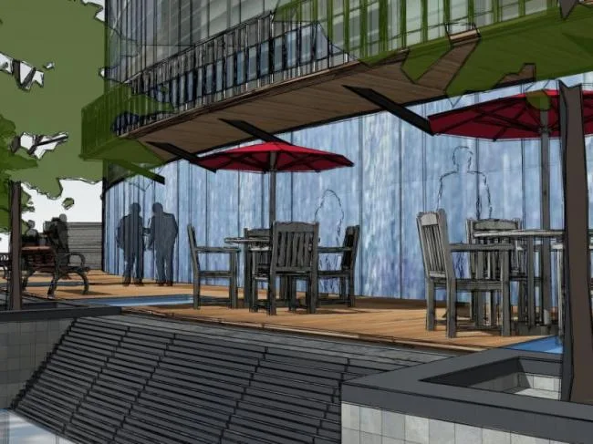 Modern Waterfront Landscape Design in SketchUp