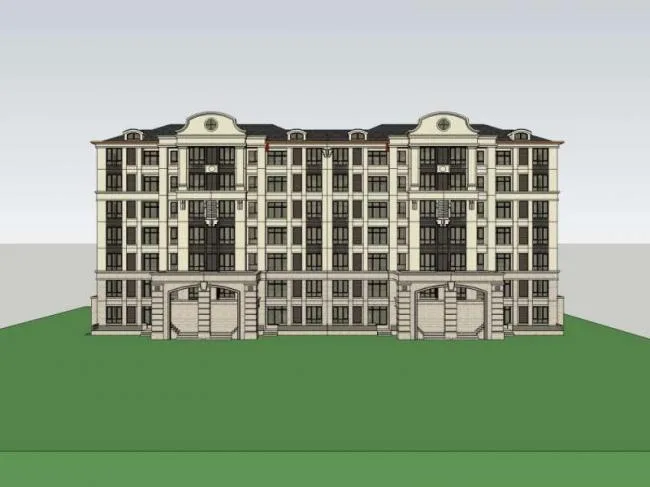 Sketchup Residential Model | Multi story Residence, European Style
