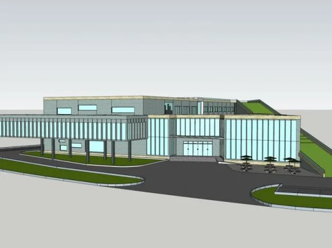 Sketchup Hospital Model | Multi story Elderly Care Center, Medical Building, Modern Style