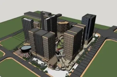 Modern High-Rise Urban Complex: Hotel, Offices, Apartments & Multi-Story Commercial Mall in SketchUp-BIM WORLD