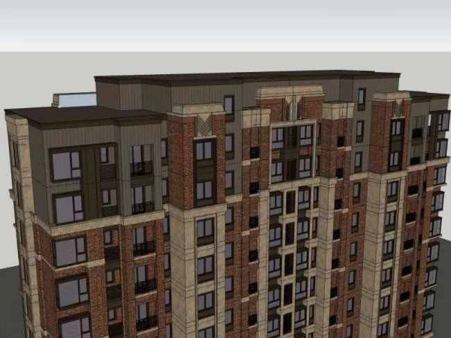 Sketchup Residential Model | High rise Residential Buildings, Western Classical Style