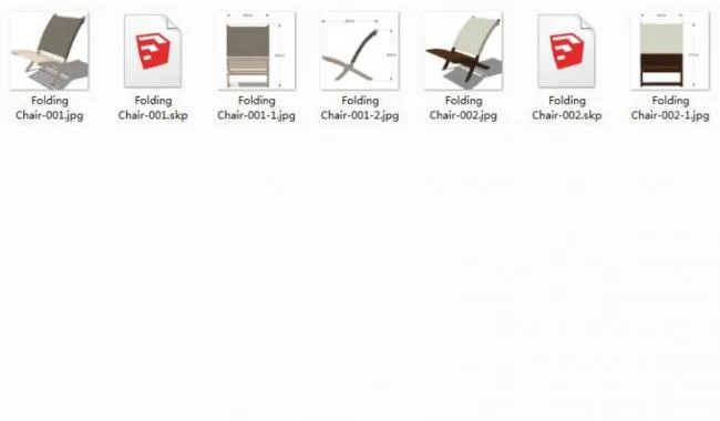 SketchUp Materials for Folding Chairs | Architectural Model Components