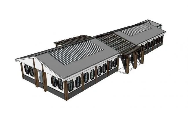 Sketchup Sports Center Model | Multi story Sports Activity Room, Chinese Style