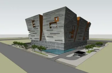 Modern Multi-Story Cultural Center Design in SketchUp-BIM WORLD
