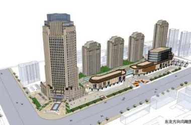 SketchUp Office Model: Neoclassical and Art Deco High-Rise Headquarters with Ground Floor Retail-BIM WORLD