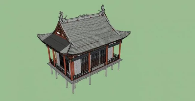Sketchup Ancient Architecture Model | Ancient Architecture, Attic, Chinese Style