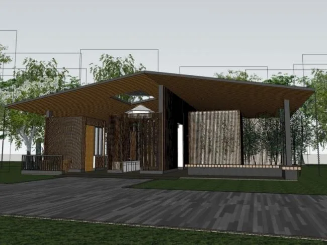 Sketchup Villa Model | Pavilion, Modern Style