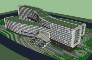 Modern High-Rise Office Building Model in SketchUp-BIM WORLD