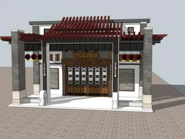 Sketchup Business Model | Multi story Restaurant, Commercial, Chinese Style
