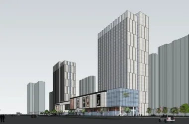 SketchUp Complex Model: Multi-Story High-Rise Mixed-Use Commercial and Modern Office Building-BIM WORLD