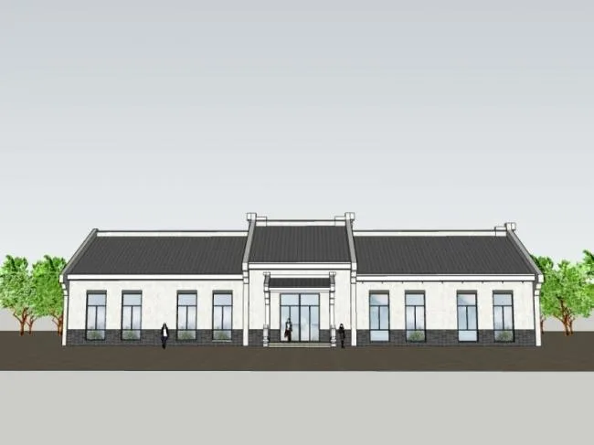 Sketchup Residential Model | Nursing Home, Modern Chinese Style
