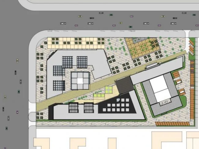 Sketchup Business Model | Low Level Clubhouse, Modern Style