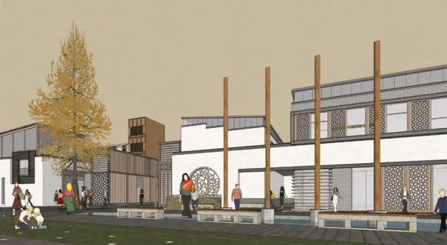 Sketchup Business Model | Multi story commercial pedestrian street, commercial square, Chinese style