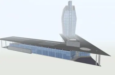 Modern Multi-Story Commercial Complex in SketchUp-BIM WORLD