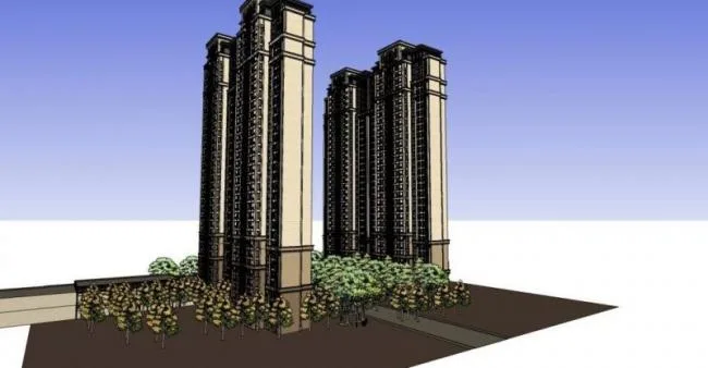 Sketchup Residential Model | Super High rise Residential Buildings, Residential Buildings, Classical Style