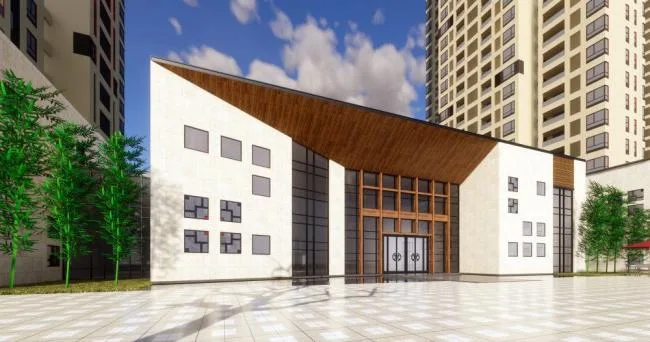SketchUp Complex Model: Modern Commercial Complex with Ground Floor Shops and Offices