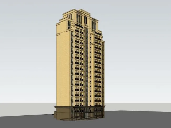 Sketchup Residential Model | High rise Residential Buildings, Residential Buildings, Classical Style