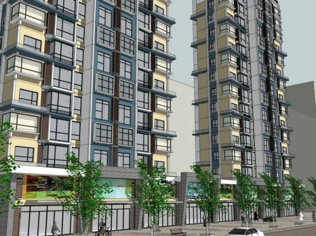 Sketchup Residential Model | High rise Residential Buildings, Modern Style