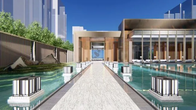 Sketchup Business Model | Multi story Leisure Club, New Chinese Style, Commercial Architecture
