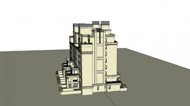 Sketchup Residential Model | Multi story Residence, Classical Style